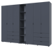 Комплект шаф для одягу Doros Гелар (3 шт.) 270,6х49,5х203,4 см Графіт (DRS-011161) DRS-011161 фото 3