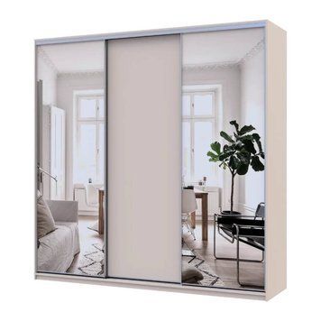 Шафа-купе Doros Сіті Лайт Кашемір 1 ДСП / 2 дзеркала 225х60х225 (80736380) DRS-011808 фото