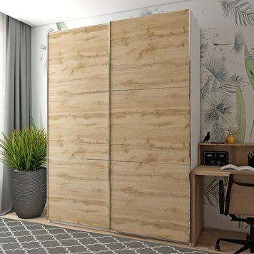 Шафа-купе двохдверна Doros G-Caiser 180х60х240 см Білий/Дуб евок (DRS-011007) DRS-011007 фото