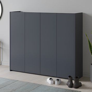 Тумба для взуття Doros Кассель Графіт 4 ДСП 128х40х110 (DRS-011826) DRS-011826 фото