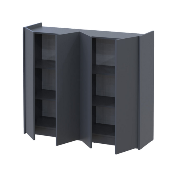 Тумба для взуття Doros Кассель Графіт 4 ДСП 128х40х110 (DRS-011826) DRS-011826 фото