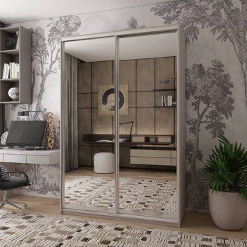 Шафа-купе Doros Сіті Лайт Кашемір 2 дзеркала 120х60х225 (80736341) DRS-011796 фото