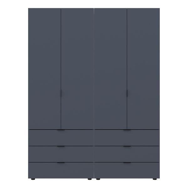 Комплект шаф для одягу Doros Гелар (2 шт.) 155х49,5х203,4 см Графіт (DRS-011117) DRS-011117 фото