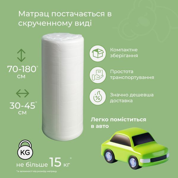 Матрац ортопедичний Ismart Koala Oasis 80х160 см безпружинний (ISM-051389) ISM-051389 фото